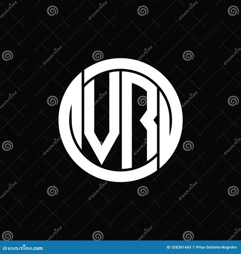 Vr Logo Monogram Shield Inside Circle Shape Vector Images Design