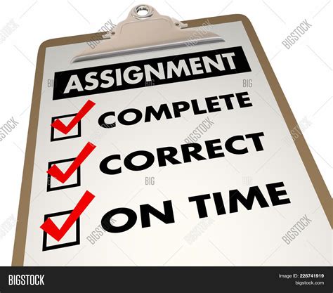 Assignment Checklist Image And Photo Free Trial Bigstock