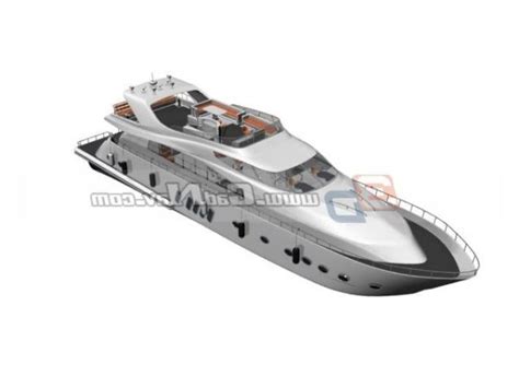 Cabin Cruiser Luxury Yacht Watercraft Free D Model Max Vray