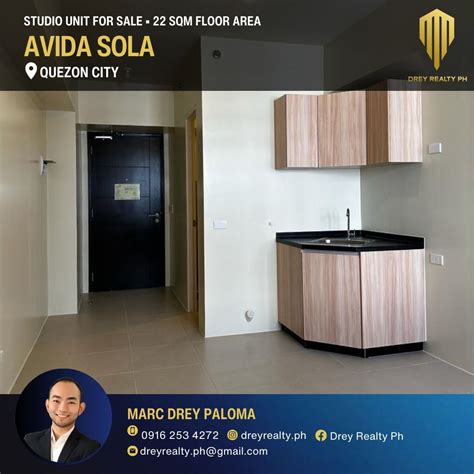 Studio Unit At Sqm In Avida Sola W Parking Inclusive In Vertis