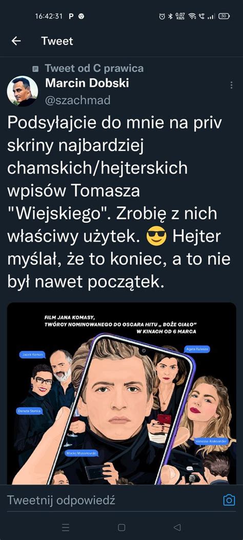 Okiem Tomka Wiejskiego on Twitter Szykuj się Dobski jesienią wraca