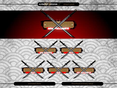 Twitch Overlay Twitch Japanese Overlay Samurai Shogun Oni Etsy UK