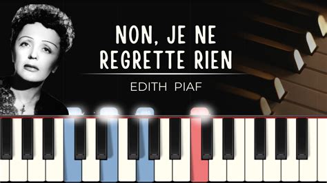 Edith Piaf Non Je Ne Regrette Rien MIDI Synthesia Tutorial