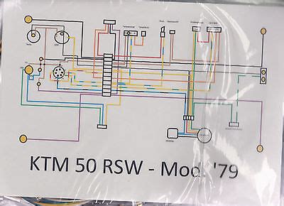 KTM RSW 50 79 Kabelbaum Kabelsatz Nachbau Incl Farbigem Schaltplan EBay