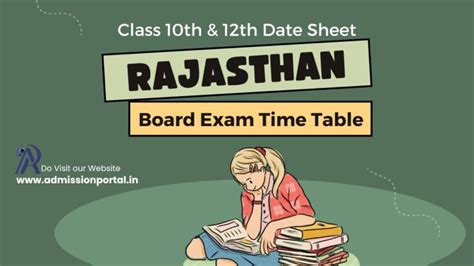 2025 Rbse Time Table Rajasthan Board Exam Date Sheet For Class 10th And 12th Admissionportal