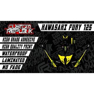 Kawasaki Fury Monster Decals Set Shopee Philippines