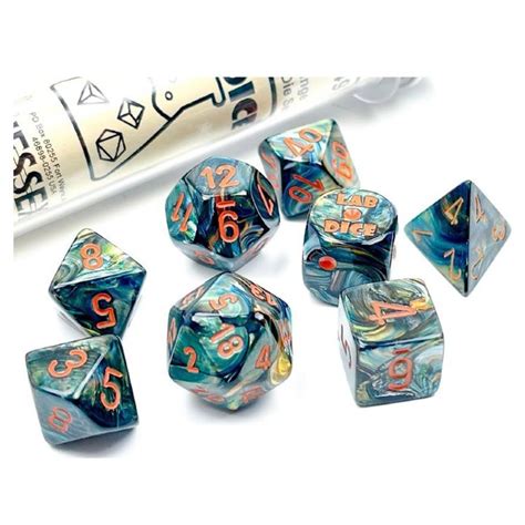 Chessex Dice Lab Dice 5 Lustrous Polyhedral Alpestris Orange 7 Game Nerdz