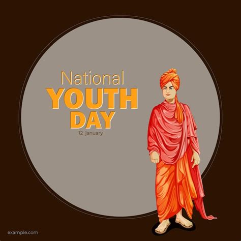 Premium Vector Vector Illustration Swami Vivekananda Jayanti National