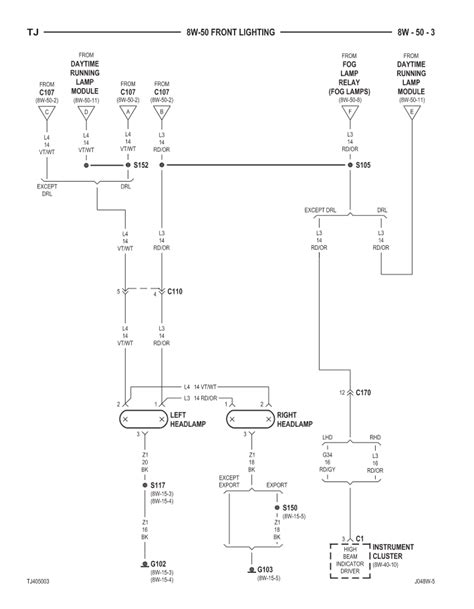 Jeep Tj Light Switch Diagram Jeep Wrangler Tj Tail Light Wir