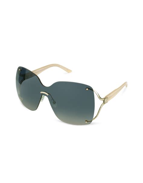 Lyst Dior Suite Rimless Shield Sunglasses In Metallic