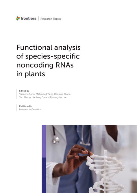 PDF Functional Analysis Of Species Specific Noncoding RNAs In Plants