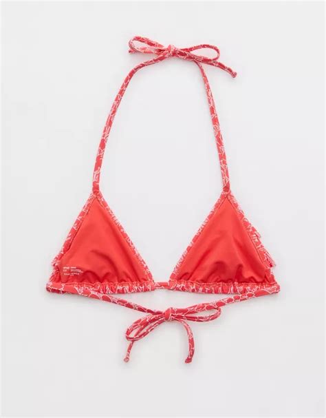 Aerie Ruffle String Triangle Bikini Top