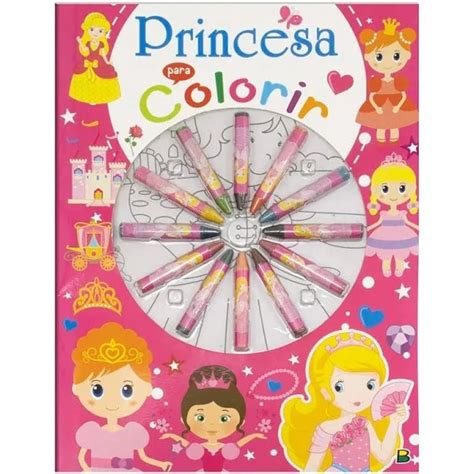 Livro Cores Em Acao Princesa Para Colorir Todo Livro Papellotti