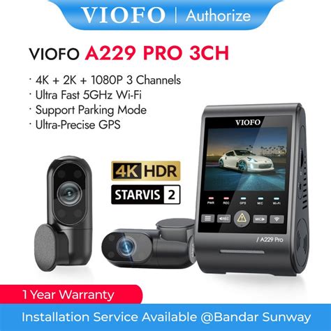 Viofo A229 Pro 3ch Front 4k Rear 2k Interior 1080p Ir Dashcam