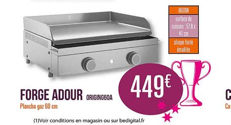 Promo Forge Adour Origing60a Plancha Gaz 60 Cm Chez Group Digital