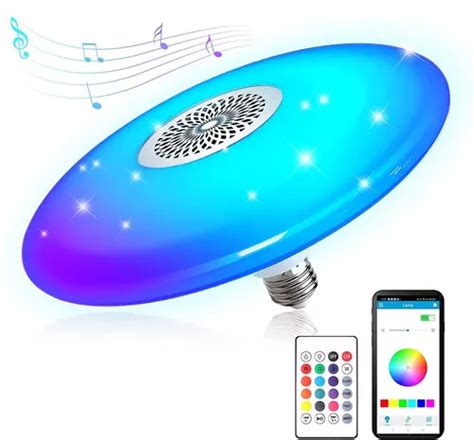 Lámpara Rgb Con Control Remoto Y Bocina Bluetooth Musical 30 Envío gratis