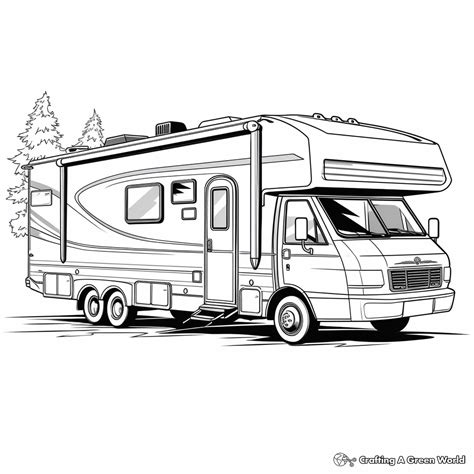 Camper And Rv Coloring Pages Free And Printable