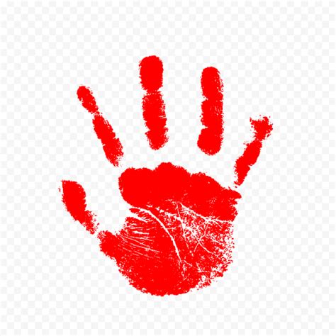 HD Red Handprint Right Hand PNG | Citypng