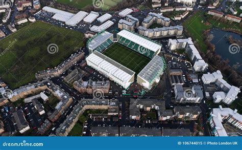 Hibernian FC Easter Road Football Stadium Aerial View Stock Image ...