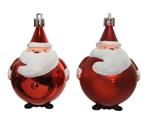 Christbaumschmuck Kunststoff Weihnachtsmann Cm Rot St Ck Sortiert