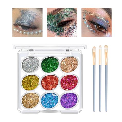 Kyda 9 Color Glitter Eyeshadow Palette Sparkle Shimmer