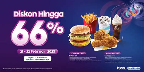 McDonald S Indonesia Promo HUT BCA Ke 66 Diskon Hingga 66