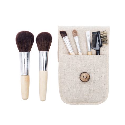 Amazon Natural Bamboo Makeup Brushes Pcs Mini Cosmetic Makeup