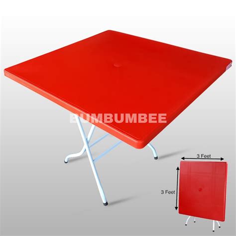 3 X 3 Folding Plastic Table Meja Steel Leg Meja Lipat Plastik Meja