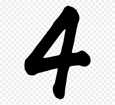 Number Handwriting Png Hand Written Number 4 Transparent 57 OFF