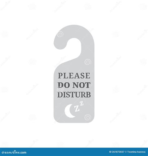 Please Do Not Disturb Vector Sign Hotel Tag Hanger Stock Vector