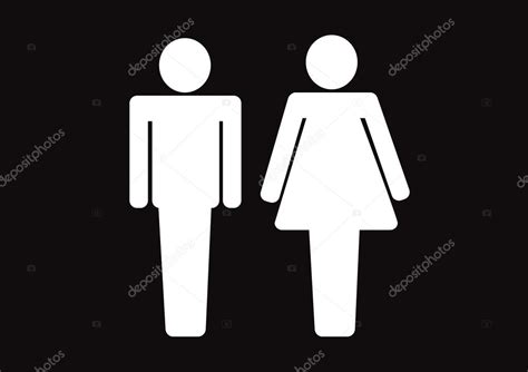 Pictogram Man Woman Sign Icons Toilet Sign Or Restroom Icon Stock