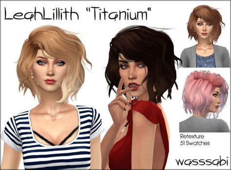 Leahlillith Titanium Hair Retexture At Wasssabi Sims The Sims 4 Catalog