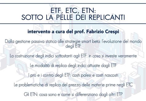 Etf Etc Etn Sotto La Pelle Dei Replicanti Contemplata