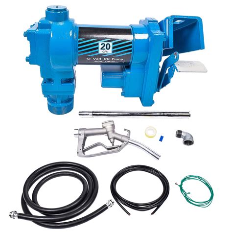 Geluoxi 20gpm 12v Fuel Transfer Pump With Nozzle Kit For Transfer Of Gasoline Diesel Kerosene