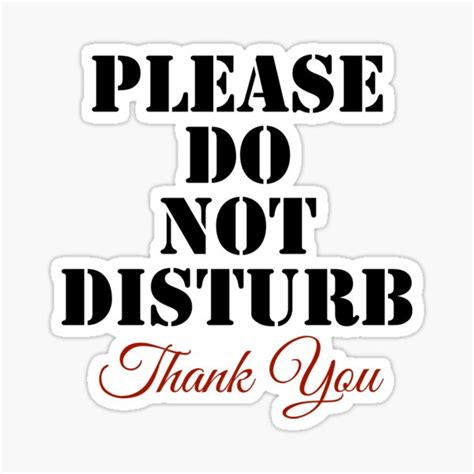 Please Do Not Disturb Sticker For Sale By IslandDrip Redbubble