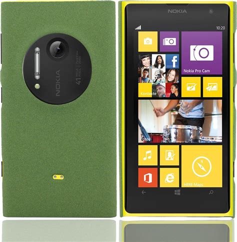 Bingsale Schutzhülle Nokia Lumia 1020 Hülle harte Rückseite matt grün