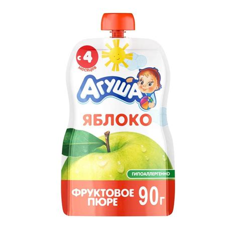 Пюре Агуша Яблоко с 4 месяцев 9 гр – фото, отзывы, характеристики в ...