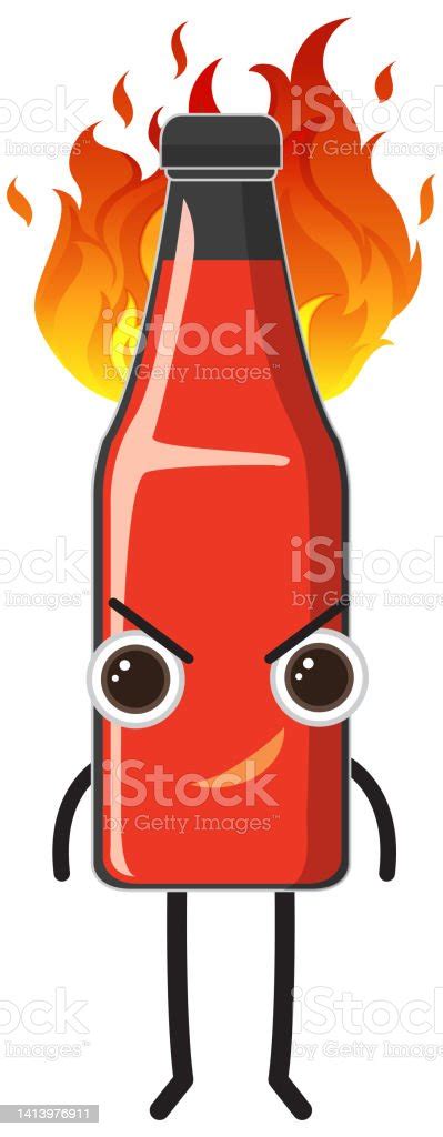 Chili Sauce Bottle Cartoon Character Stock Illustration Download Image Now Art Backgrounds