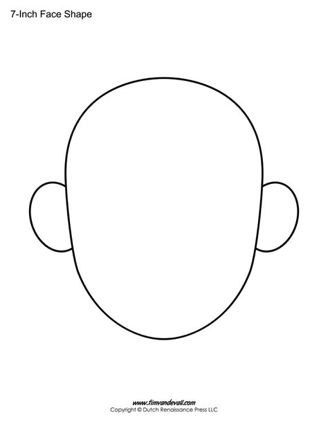 Blank Face Templates Printable Face Shapes For Kids