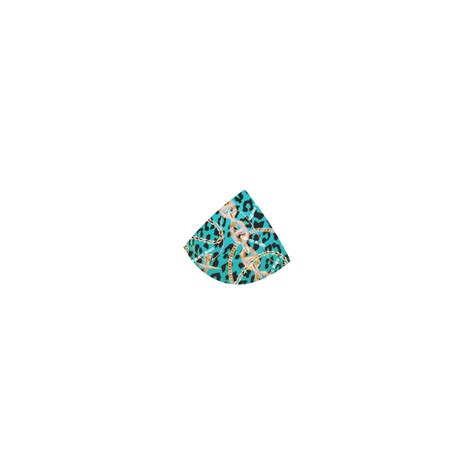 Turquoise Leopard Print With Gold Chains Custom Bikini Swimsuit ID D