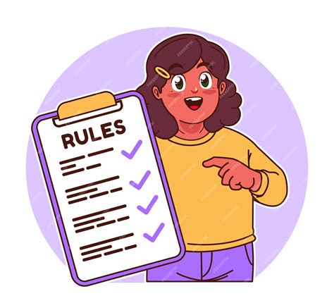 Premium Vector | A little girl explains the rules