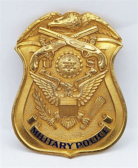 Stunning Ca 1950s Us Army Military Police Badge By Weyhing Bros Detroit