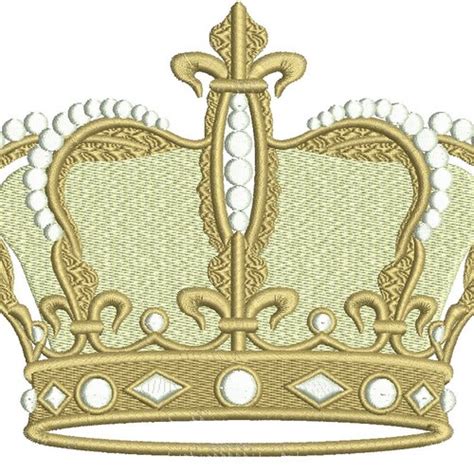 Crown Machine Embroidery Design Tested Etsy