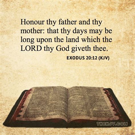 Exodus 2012 Honour Thy Father And Thy Mother That Thy Days May Be