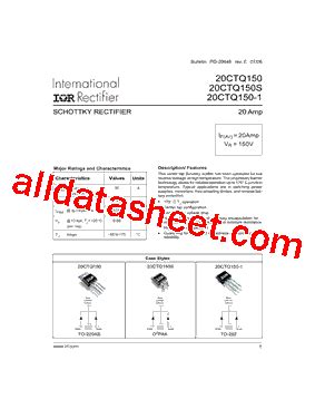 20CTQ150 Datasheet PDF International Rectifier