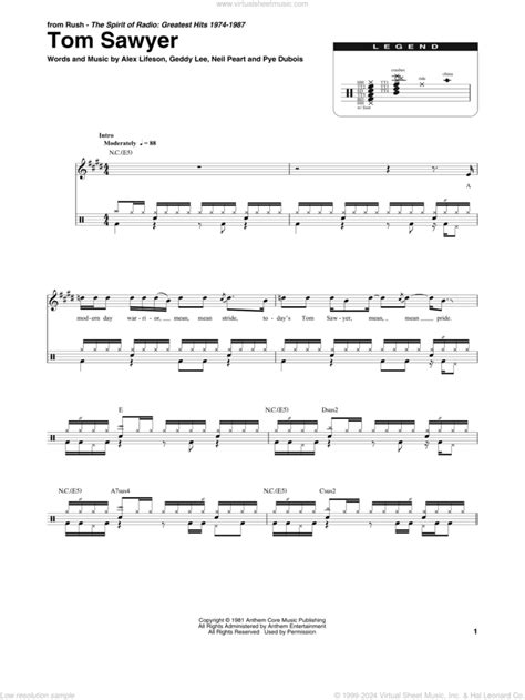 Tom Sawyer Sheet Music For Drums Pdf