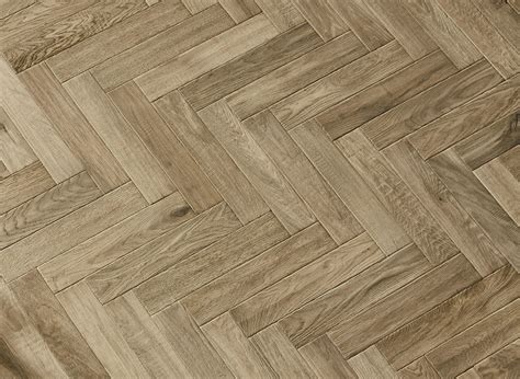 Engineered Herringbone European Oak Parquet Block Wood Floors Aged Brushed Undulating Face