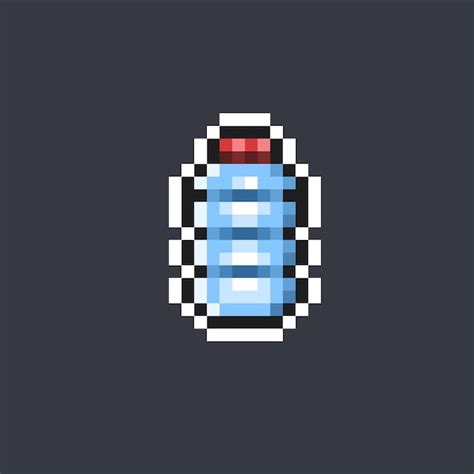 Premium Vector | Plastic bottle in pixel art style