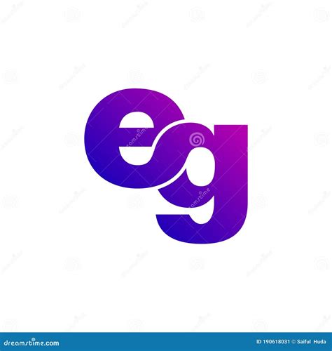 Letter EG Monogram Logo Icon Design Vector Stock Vector Illustration