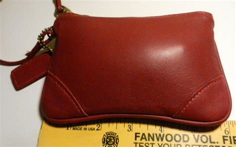 Coach Vintage Legacy Red Leather Pouch Bag Wristlet S Gem